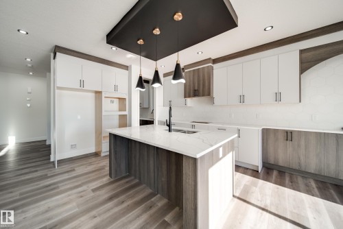 7023 177 Avenue, Edmonton, AB - Indoor Photo Showing Kitchen With Double Sink With Upgraded Kitchen