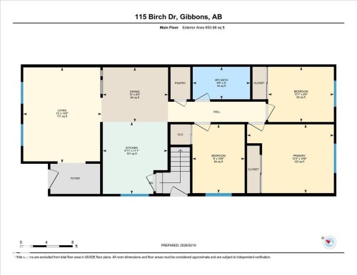 View of property floor plan - 115 Birch Drive, Gibbons, AB - Other