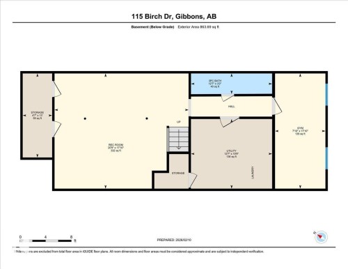 View of home floor plan - 115 Birch Drive, Gibbons, AB - Other