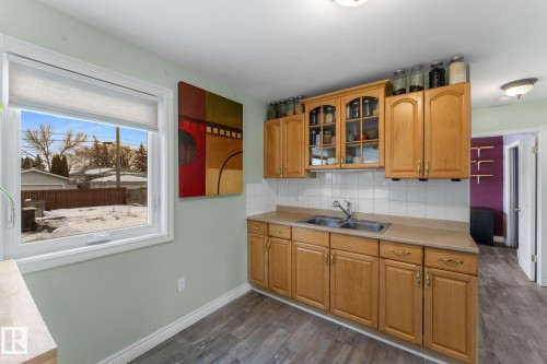 3633 106 Avenue, Edmonton, AB - Indoor Photo Showing Kitchen With Double Sink