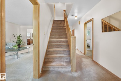 Staircase featuring carpet floors - 11127 71 Avenue, Edmonton, AB - Indoor Photo Showing Other Room