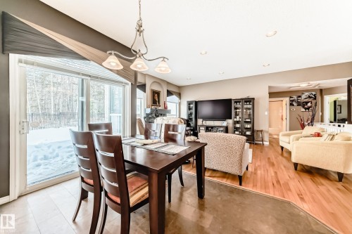 Dining room with recessed lighting and light wood-type flooring - 4 Harriott Court, St. Albert, AB - Indoor