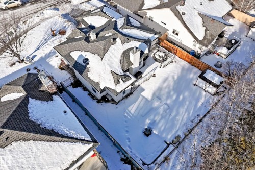 View of snowy aerial view - 4 Harriott Court, St. Albert, AB - Outdoor