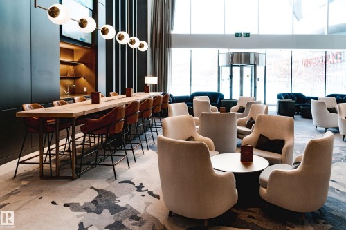 Lobby with a high ceiling - 3901 10360 102 Street, Edmonton, AB - Indoor Photo Showing Other Room