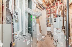 Utilities with gas water heater and heating unit - 