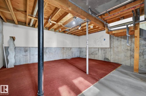 View of unfinished below grade area - 9969 171 Ave, Edmonton, AB - Indoor Photo Showing Basement