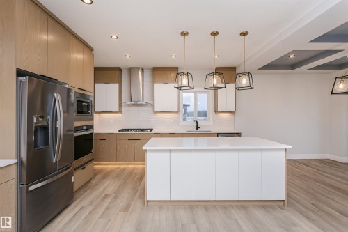 162 Edgewater Circle, Leduc, AB - Indoor Photo Showing Kitchen With Stainless Steel Kitchen With Upgraded Kitchen