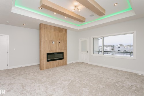 162 Edgewater Circle, Leduc, AB - Indoor With Fireplace