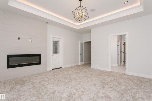 162 Edgewater Circle, Leduc, AB - Indoor With Fireplace