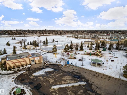 Snowy aerial view featuring a residential view - 519 Buchanan Road, Edmonton, AB - Outdoor With View