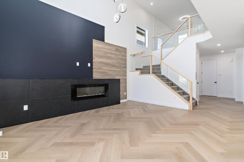 8916 Mayday Way, Edmonton, AB - Indoor With Fireplace