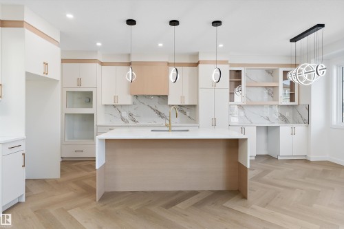 8916 Mayday Way, Edmonton, AB - Indoor Photo Showing Kitchen With Upgraded Kitchen