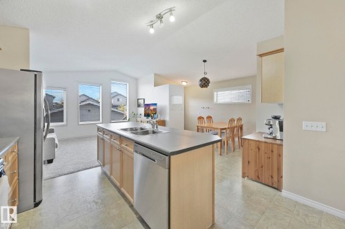 119 Brintnell Boulevard, Edmonton, AB - Indoor Photo Showing Kitchen With Double Sink