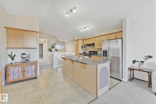 119 Brintnell Boulevard, Edmonton, AB - Indoor Photo Showing Kitchen With Double Sink