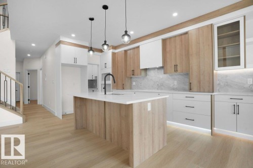 8447 Mayday Link, Edmonton, AB - Indoor Photo Showing Kitchen With Upgraded Kitchen