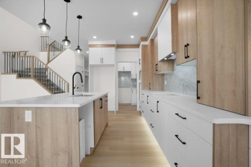 8447 Mayday Link, Edmonton, AB - Indoor Photo Showing Kitchen With Upgraded Kitchen