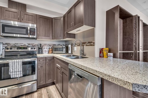 10046 110 Street, Edmonton, AB - Indoor Photo Showing Kitchen With Double Sink With Upgraded Kitchen