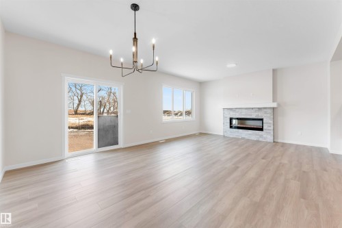 17811 7 St, Edmonton, AB - Indoor Photo Showing Living Room With Fireplace