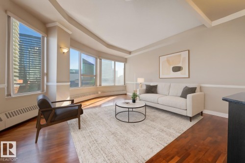 601 10106 105 Street, Edmonton, AB - Indoor Photo Showing Living Room