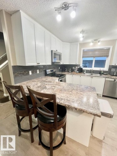 9340 211 Street Nw, Edmonton, AB - Indoor Photo Showing Kitchen With Double Sink With Upgraded Kitchen