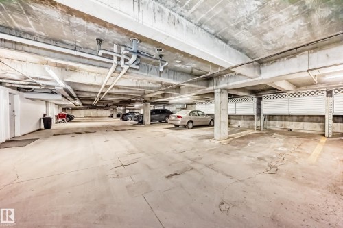 View of parcade - 108 12028 103 Avenue, Edmonton, AB - Indoor Photo Showing Garage