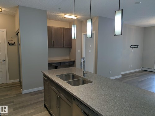 319 1144 Adamson Drive, Edmonton, AB - Indoor Photo Showing Kitchen With Double Sink