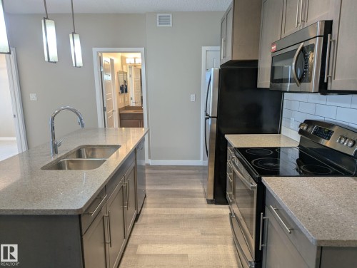 319 1144 Adamson Drive, Edmonton, AB - Indoor Photo Showing Kitchen With Double Sink With Upgraded Kitchen