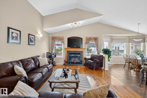 7335 164 Avenue, Edmonton, AB - Indoor Photo Showing Living Room With Fireplace