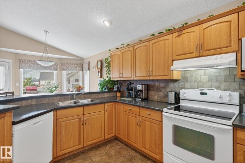 7335 164 Avenue, Edmonton, AB - Indoor Photo Showing Kitchen With Double Sink