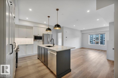 322 7459 May Common Nw, Edmonton, AB - Indoor Photo Showing Kitchen With Upgraded Kitchen