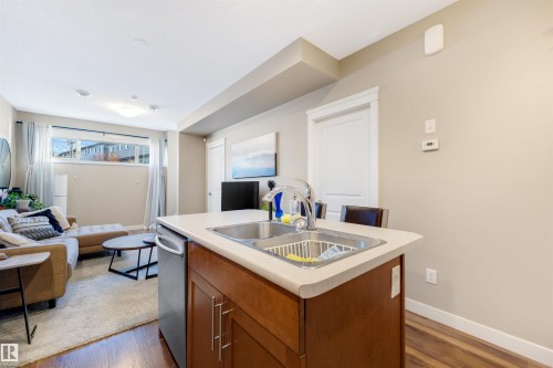 9211 Cooper Crescent, Edmonton, AB - Indoor Photo Showing Kitchen With Double Sink
