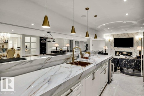 211 Windermere Drive, Edmonton, AB - Indoor Photo Showing Kitchen With Upgraded Kitchen