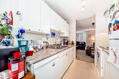 208 11421 34 Street, Edmonton, AB - Indoor Photo Showing Kitchen With Double Sink