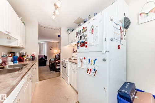 208 11421 34 Street, Edmonton, AB - Indoor Photo Showing Kitchen With Double Sink