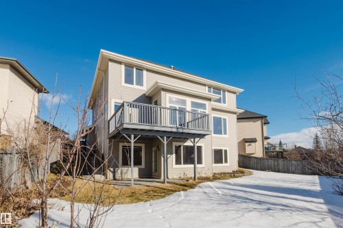 Snow covered property featuring a patio area - 3612 Mclay Court, Edmonton, AB - Outdoor