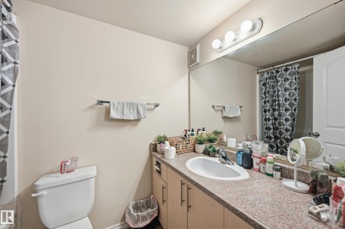 Full bath with toilet and vanity - 302 2624 Mill Woods Road E, Edmonton, AB - Indoor Photo Showing Bathroom