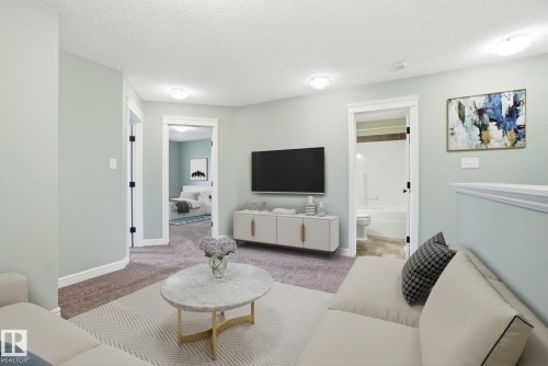 108 South Creek Wynd, Stony Plain, AB - Indoor Photo Showing Living Room