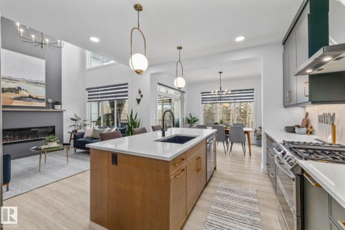 664 Astoria Way, Devon, AB - Indoor Photo Showing Kitchen With Upgraded Kitchen