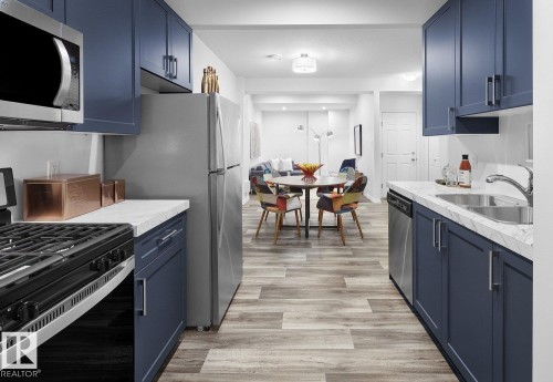 22003 93 Avenue, Edmonton, AB - Indoor Photo Showing Kitchen With Double Sink