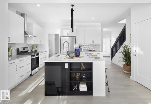22003 93 Avenue, Edmonton, AB - Indoor Photo Showing Kitchen With Upgraded Kitchen