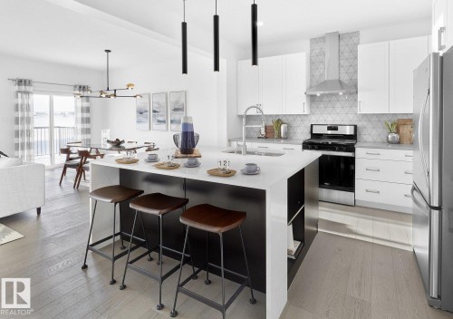 22003 93 Avenue, Edmonton, AB - Indoor Photo Showing Kitchen With Stainless Steel Kitchen With Upgraded Kitchen