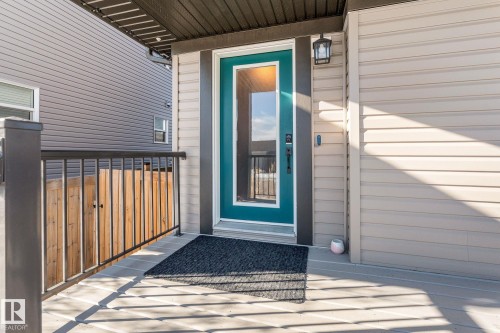 Entrance to the home - 89 Hewitt Circle, Spruce Grove, AB - Outdoor With Deck Patio Veranda With Exterior