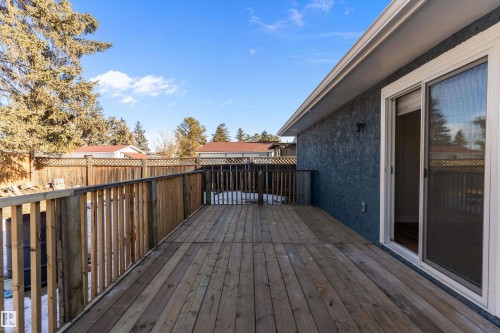 Deck featuring a fenced backyard - 17116 81 Avenue, Edmonton, AB - Outdoor With Deck Patio Veranda With Exterior