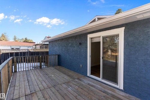 View of deck - 17116 81 Avenue, Edmonton, AB - Outdoor With Deck Patio Veranda With Exterior
