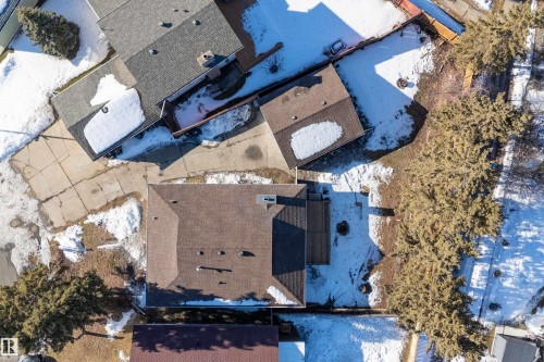 View of snowy aerial view - 17116 81 Avenue, Edmonton, AB - Outdoor With View