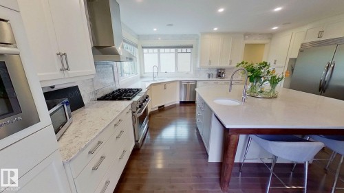 11313 127 Street Nw, Edmonton, AB - Indoor Photo Showing Kitchen With Upgraded Kitchen