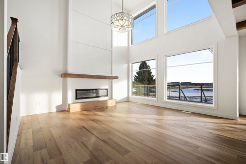 1538 Howes Place, Edmonton, AB - Indoor Photo Showing Living Room With Fireplace