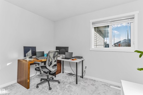 Office space with carpet floors and baseboards - 3108 158 Street, Edmonton, AB - Indoor Photo Showing Office