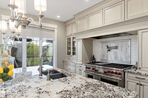 3054 Watson Landing Sw, Edmonton, AB - Indoor Photo Showing Kitchen With Double Sink With Upgraded Kitchen