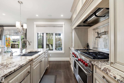 3054 Watson Landing Sw, Edmonton, AB - Indoor Photo Showing Kitchen With Double Sink With Upgraded Kitchen